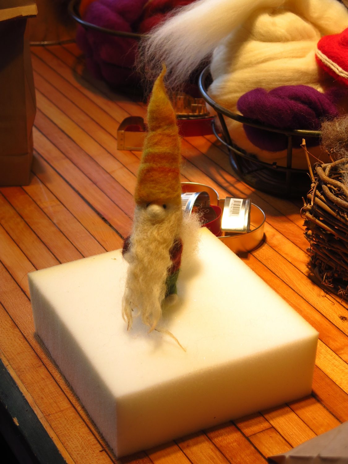 A felted gnome!