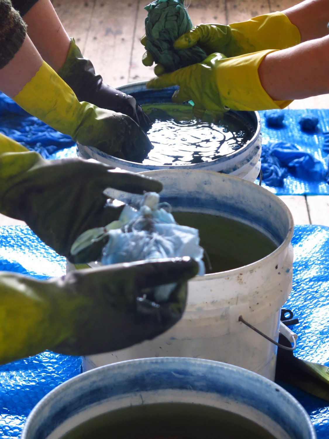 Sharing the dye vats