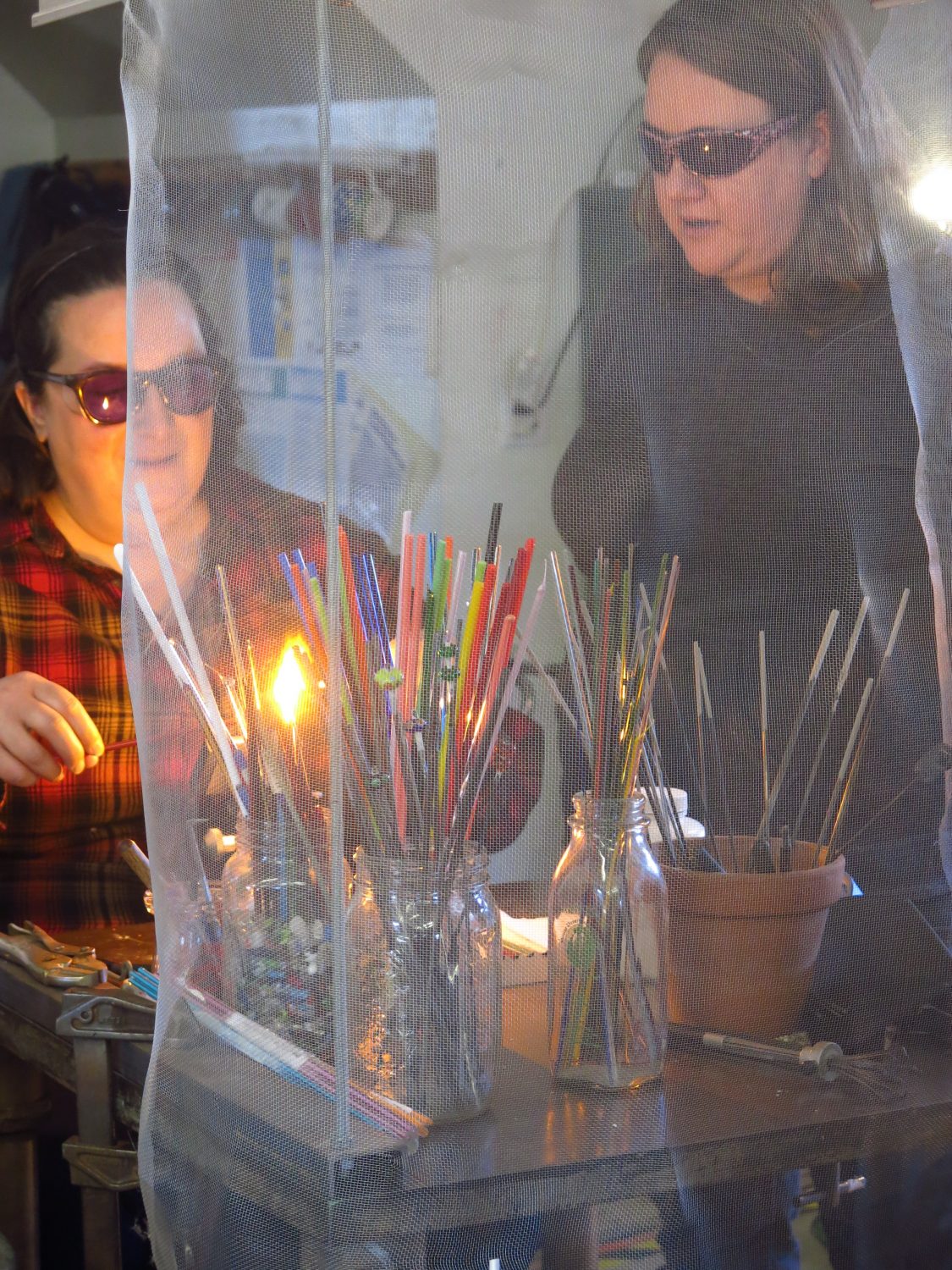 Learning how to make glass beads