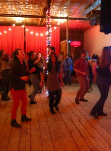 Grooving to the music